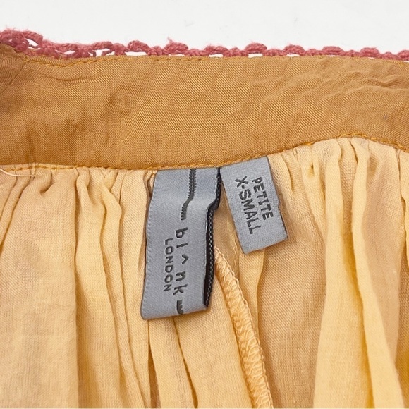 BLANK LONDON ANTHROPOLOGIE Women’s Multicolor TESSA Embroidered Neck Blouse PXS - Picture 8 of 8